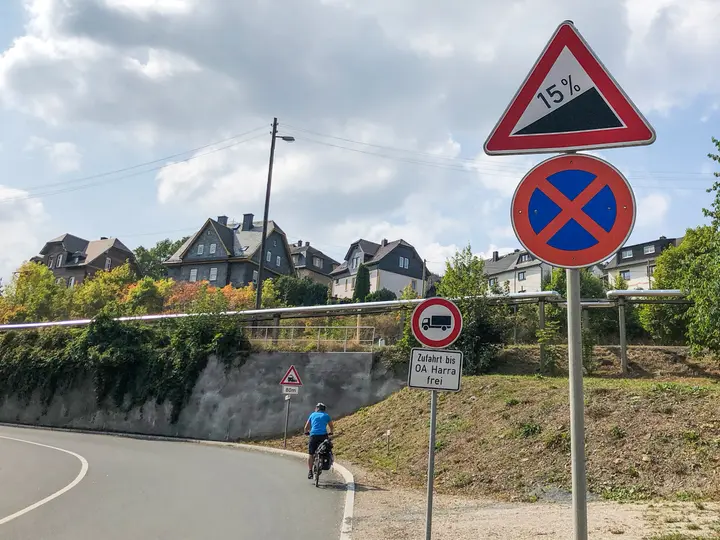 15% Steigung bei Blankenstein - Thüringen, wir kommen!