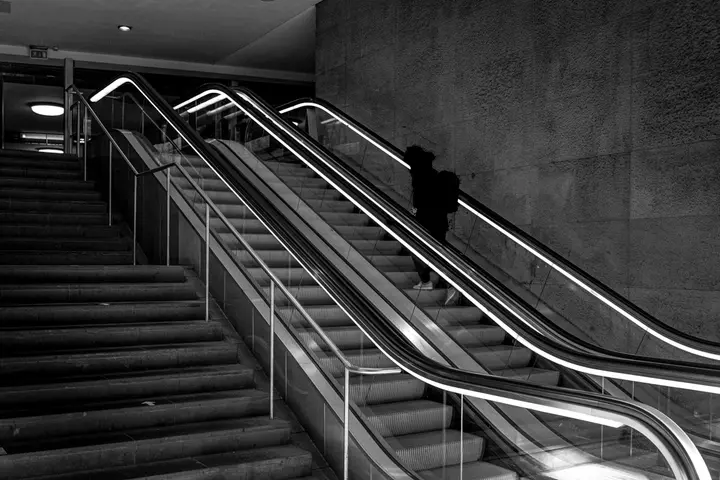 Fahrtreppen im Bahnhof Potsdamer Platz