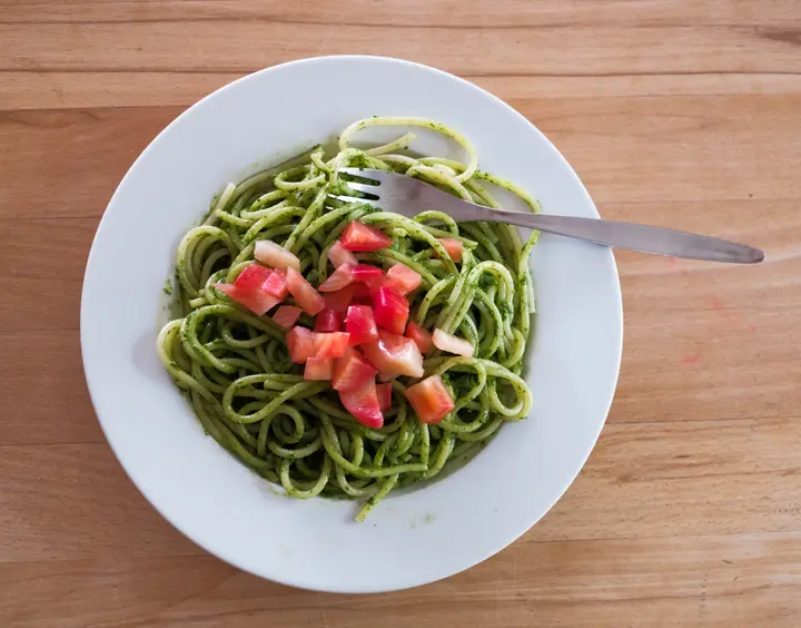 Spaghetti mit Rote Bete Pesto