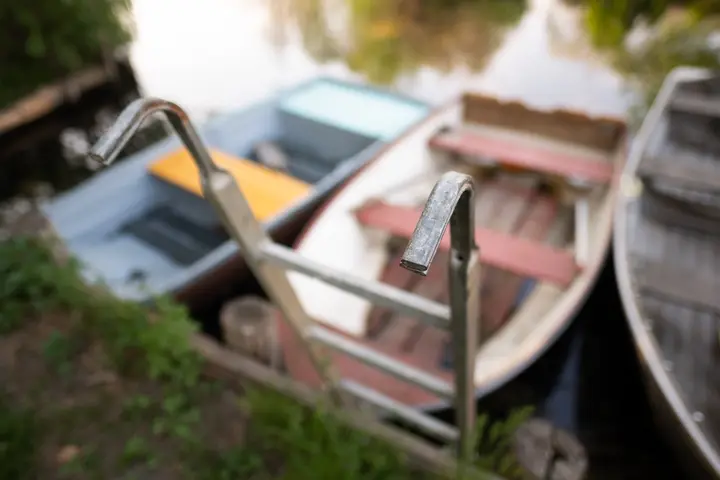 Bootsanlegestelle am Hauptgraben, Tiefwerder Wiesen, Spandau