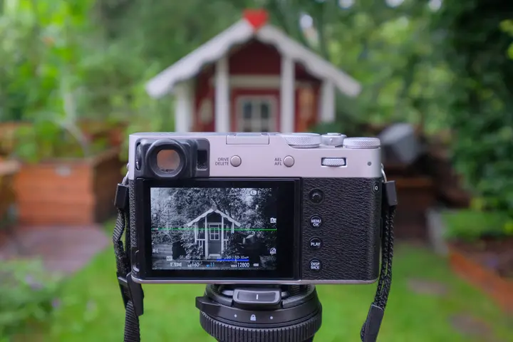 Tiefenschärfe-Anzeige an der Fuji X100V