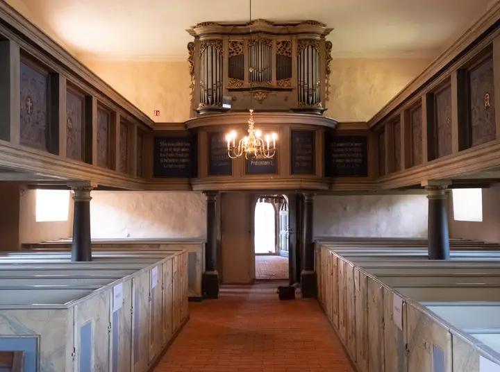 Empore und Orgel von Johannes Wagner (1741), Kirche Bötzow