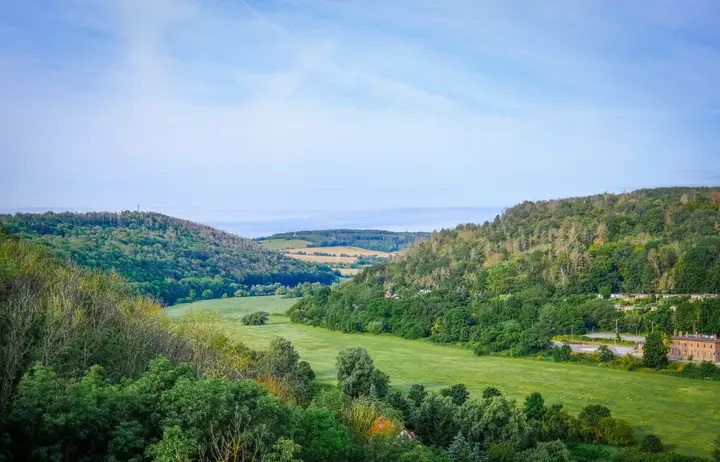 Blick ins Unstruttal von Nebra aus gesehen