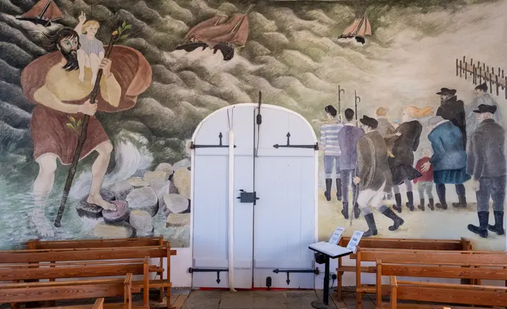 Wandgemälde in der Kapelle von Vitt