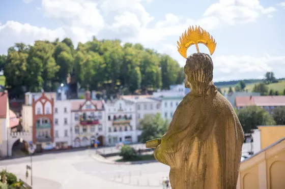 Blick auf den Kalvarienberg