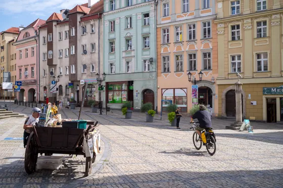 Der Rathausplatz von Kłodzko