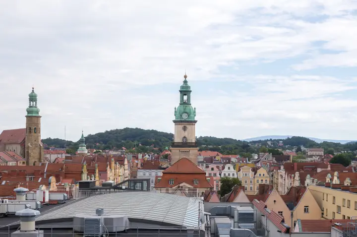 Blick vom Burgturm zum Marktplatz
