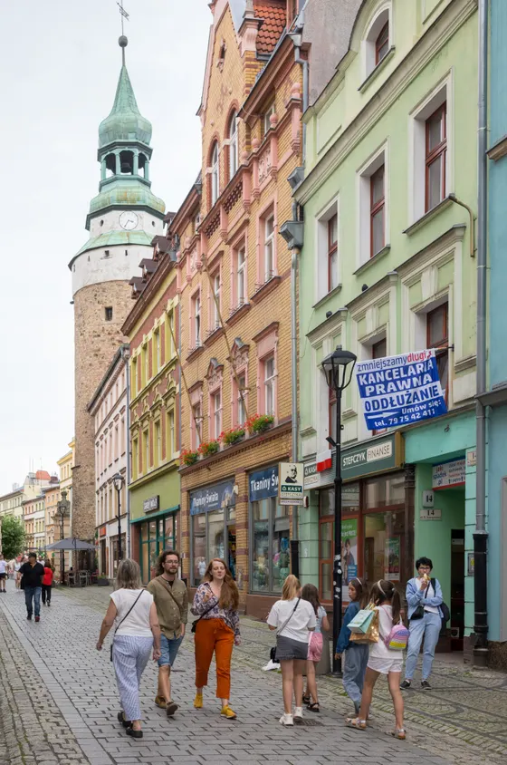 Straße Konopnickiej, Blick zum Turm der Kapelle Hl. Anna