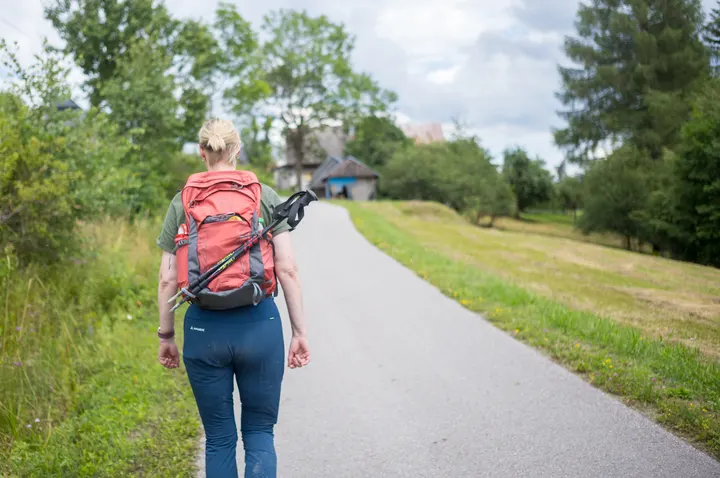 Wandern auf die Berge bei Szczawa