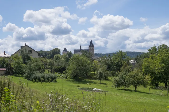 Blick auf das Schloss von Lesko