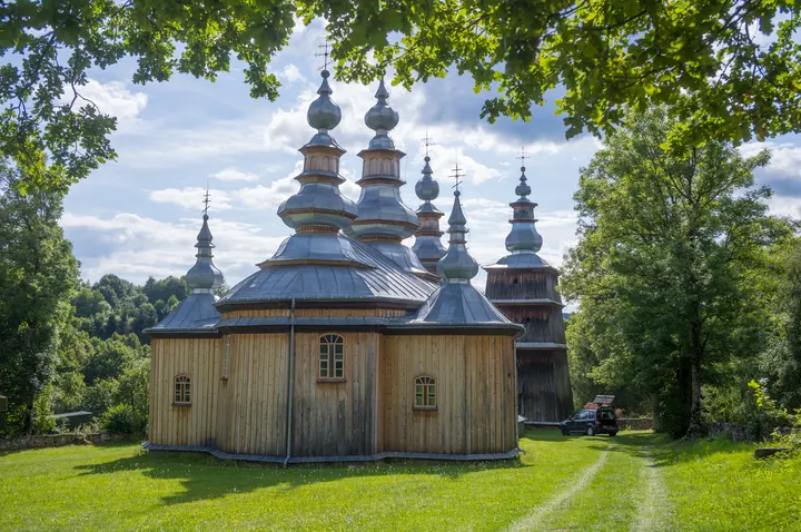 Die Holzkirche św. Michała Archanioła (Erzengel-Michael-Kirche) in Turzańsk