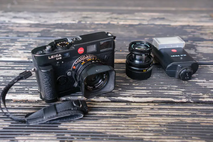 Leica M6 mit Handgriff