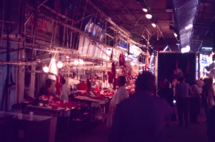 Markthalle in Athen, 1987
