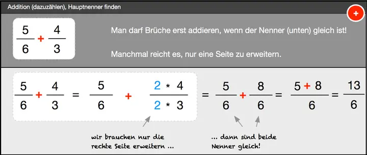 Hauptnenner finden, Spezialfall 1