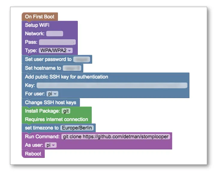 PiBakery Rezept mit settimezone