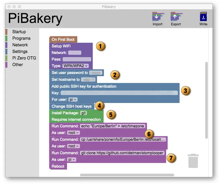PiBakery Beispielkonfiguration