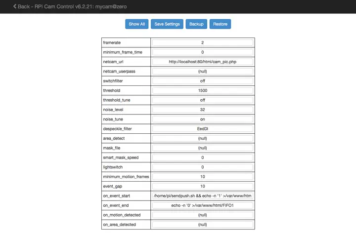 Motion Konfiguration 